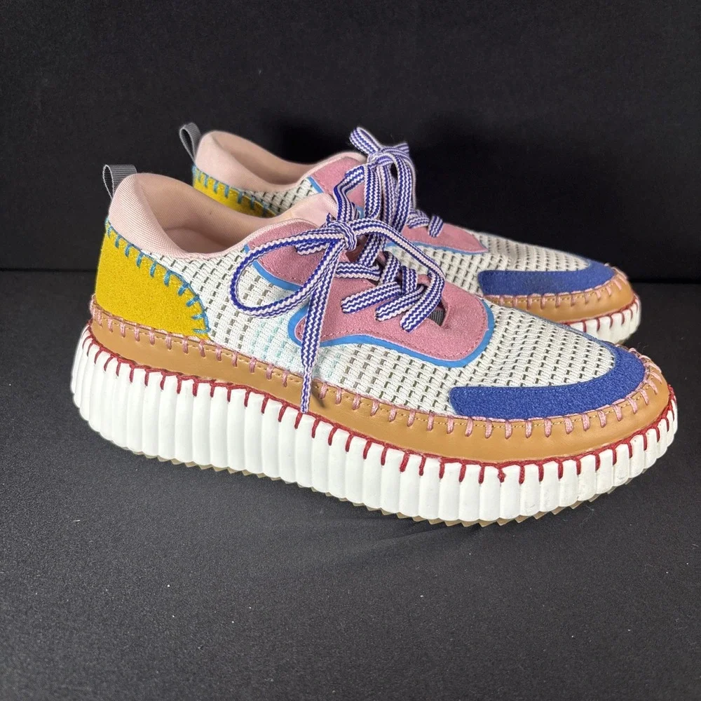 Cozzy Girl Stitched Tennis Shoes.‎ Multicolor, 8M